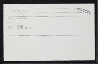 Loch Glass, NH57SW 3, Ordnance Survey index card, Recto