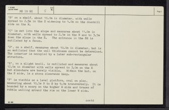 Balblair Wood, NH59NE 5, Ordnance Survey index card, page number 2, Verso