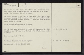 Balblair, NH59NE 10, Ordnance Survey index card, page number 2, Verso