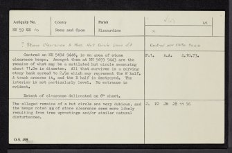 Carbisdale Farm, NH59SE 10, Ordnance Survey index card, Recto