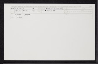 Carn Smeirt, NH59SW 2, Ordnance Survey index card, Recto
