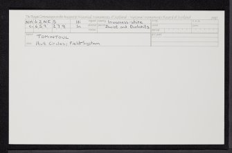 Tomintoul, NH62NE 5, Ordnance Survey index card, Recto