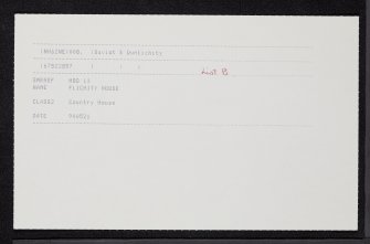 Flichity House, NH62NE 8, Ordnance Survey index card, Recto