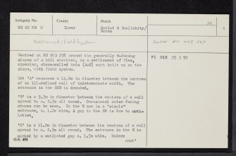 Ruthven, NH62NW 5, Ordnance Survey index card, page number 1, Recto