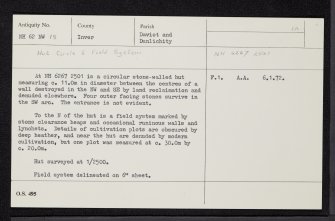 Carn Ban, NH62NW 18, Ordnance Survey index card, Recto