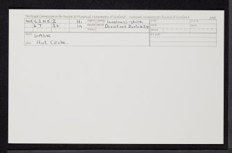 Gask, NH63NE 2, Ordnance Survey index card, Recto