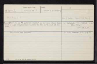 Gask, NH63NE 2, Ordnance Survey index card, Recto