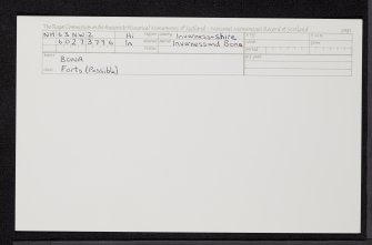 Bona, NH63NW 2, Ordnance Survey index card, Recto