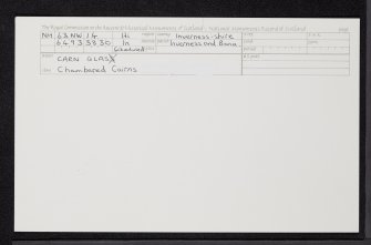 Carn Glas, NH63NW 14, Ordnance Survey index card, Recto