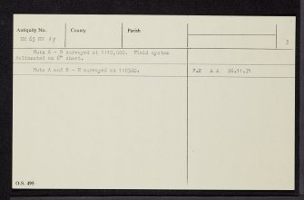 Achvraid, NH63NW 17, Ordnance Survey index card, page number 3, Recto