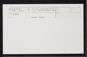 Farr, NH63SE 31, Ordnance Survey index card, Recto