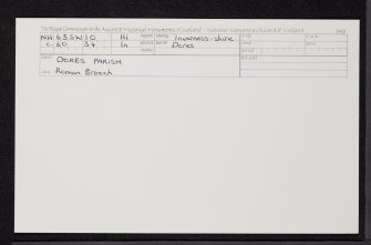 Dores, NH63SW 10, Ordnance Survey index card, Recto