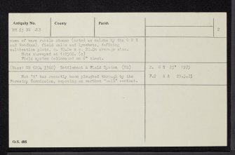 Loch Ashie, NH63SW 23, Ordnance Survey index card, page number 2, Verso