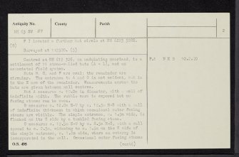 West Town, NH63SW 39, Ordnance Survey index card, page number 2, Verso