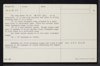 Eastertown, NH63SW 40, Ordnance Survey index card, page number 2, Verso