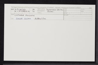 Cathair Fhionn, NH63SW 44, Ordnance Survey index card, Recto