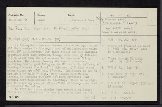 Stoneyfield, NH64NE 6, Ordnance Survey index card, page number 1, Recto