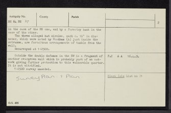 Ord Hill, Kessock, NH64NE 37, Ordnance Survey index card, page number 2, Verso
