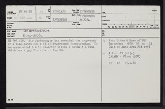 Drumrosach, NH64NE 39, Ordnance Survey index card, page number 1, Recto