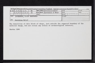 Inverness, 14 - 28 Eastgate, NH64NE 124, Ordnance Survey index card, Recto