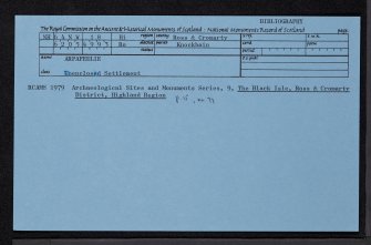 Arpafeelie, NH64NW 18, Ordnance Survey index card, Recto