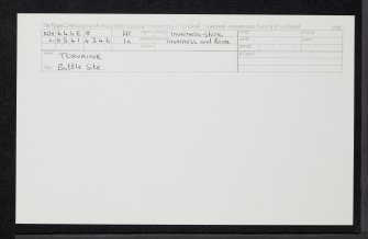 Torvaine, NH64SE 8, Ordnance Survey index card, Recto