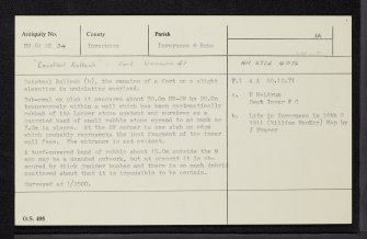 Caisteal Rollach, NH64SE 34, Ordnance Survey index card, Recto