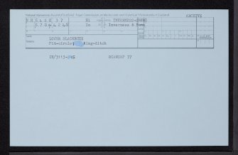 Lower Slackbuie, NH64SE 37, Ordnance Survey index card, Recto