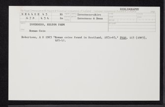 Inverness, Hilton Farm, NH64SE 45, Ordnance Survey index card, Recto