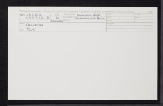 Torvean, NH64SW 2, Ordnance Survey index card, Recto