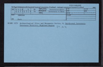 Torvean, NH64SW 2, Ordnance Survey index card, Recto