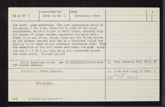 Leachkin, NH64SW 8, Ordnance Survey index card, page number 2, Verso