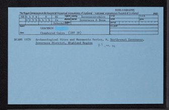 Leachkin, NH64SW 8, Ordnance Survey index card, Recto
