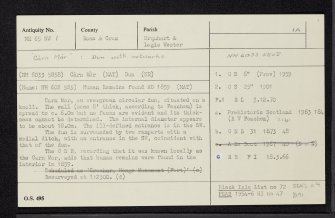 Carn Mor, NH65NW 1, Ordnance Survey index card, Recto