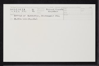 Battle Of Blairnacoi, Drumderfit Hill, NH65SE 11, Ordnance Survey index card, Recto
