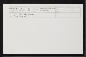 Craigiehowe Wood, NH65SE 16, Ordnance Survey index card, Recto