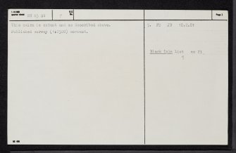 Bogallan Wood, NH65SW 7, Ordnance Survey index card, page number 2, Verso