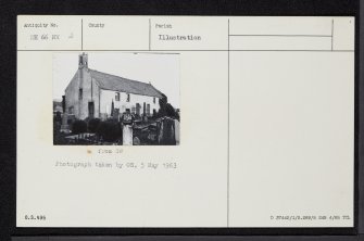 Alness, Alness Parish Church, NH66NW 2, Ordnance Survey index card, Recto
