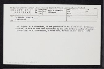 Drummond, Evanton, NH66NW 32, Ordnance Survey index card, Recto