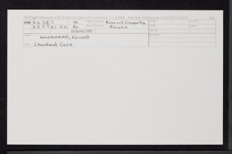 Woodhead, Round, NH66SE 1, Ordnance Survey index card, Recto