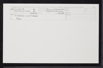 Findon Cottage, NH66SW 8, Ordnance Survey index card, Recto