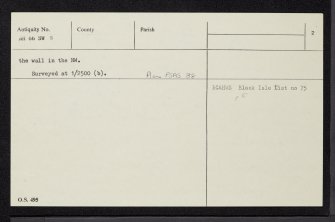Findon Cottage, NH66SW 8, Ordnance Survey index card, page number 2, Verso