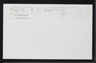 Kinbeachie, NH66SW 13, Ordnance Survey index card, Recto