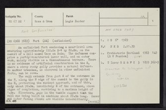 Cnoc An Duin, NH67NE 1, Ordnance Survey index card, page number 1, Recto