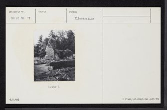 Newmore Castle, NH67SE 7, Ordnance Survey index card, Recto