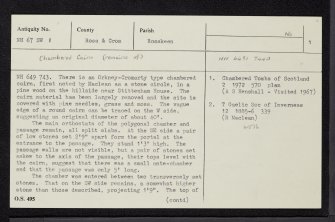 Sittenham, NH67SW 1, Ordnance Survey index card, page number 1, Recto