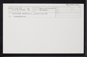 Mid Ardross, Glensax, NH67SW 27, Ordnance Survey index card, Recto