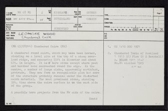 Ledmore Wood, NH68NE 2, Ordnance Survey index card, page number 1, Recto