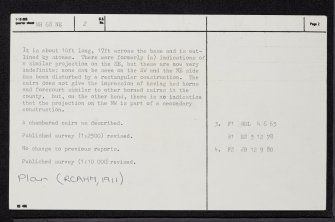 Ledmore Wood, NH68NE 2, Ordnance Survey index card, page number 2, Verso