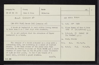 Leachonich, NH68NE 13, Ordnance Survey index card, page number 1, Recto